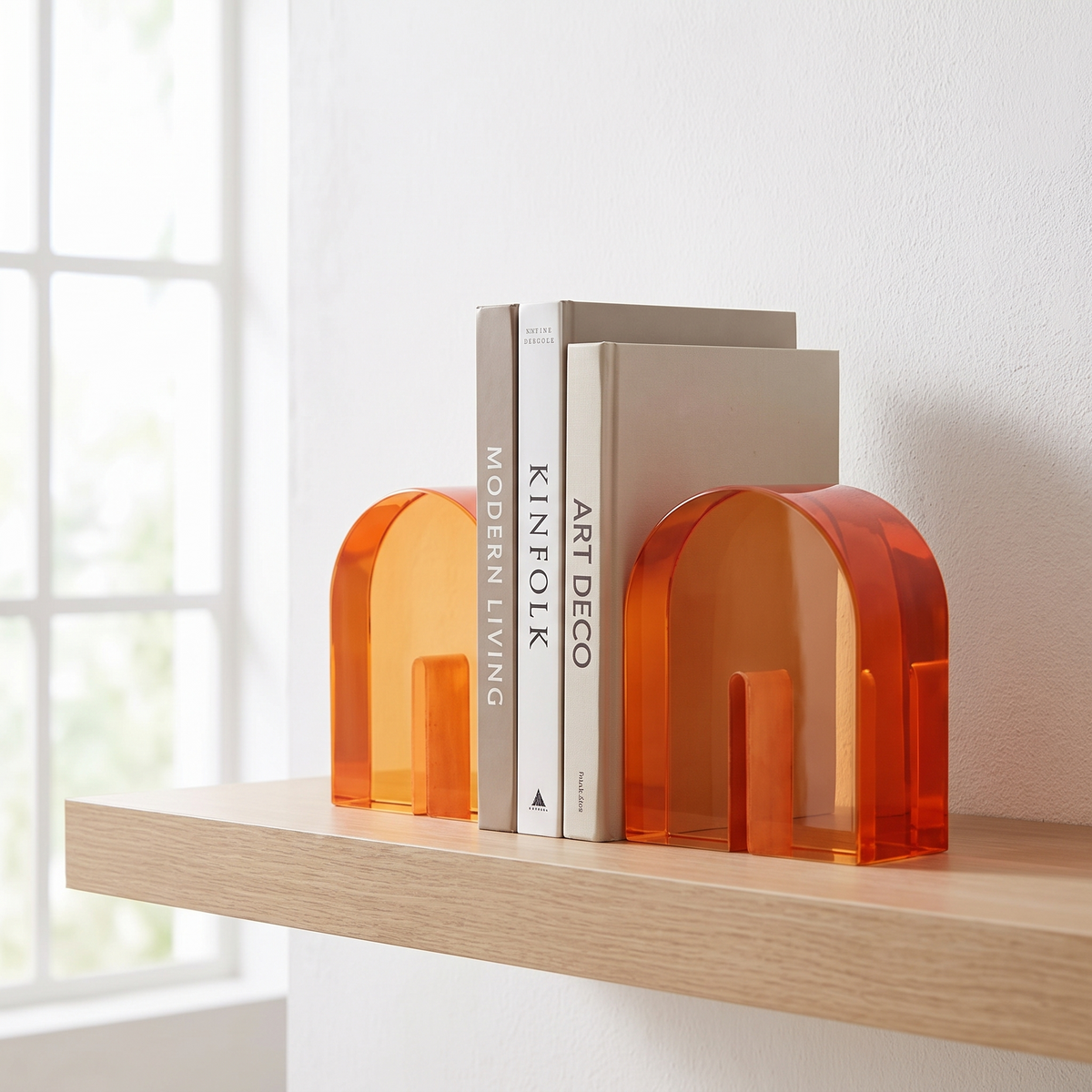 Celestique | Serre-livres en cristal translucide en forme d’arche géométrique