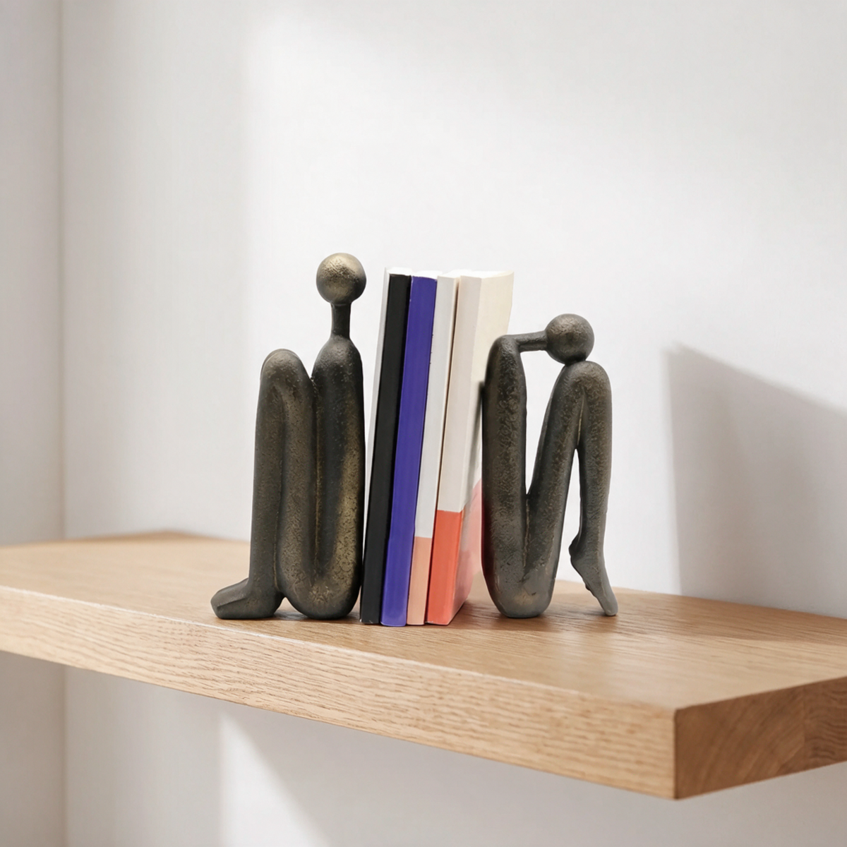 Vanderon | Serre-livres sculpturaux modernes en résine géométrique, lot